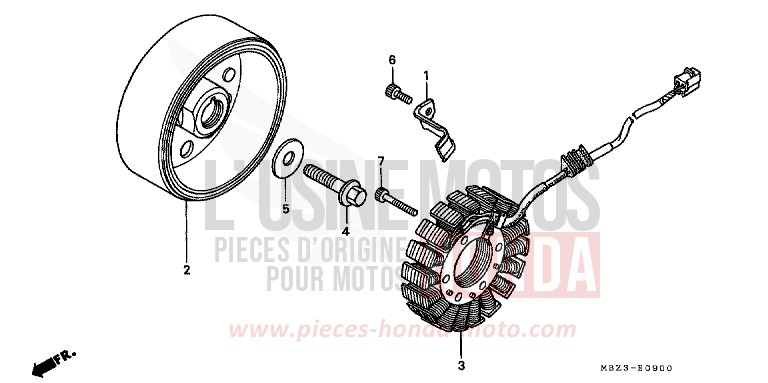 GENERATOR for Hornet S CANDY TAHITIAN BLUE (PB215) from 2000